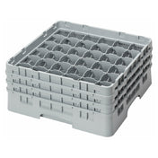Cambro 36S638151 Camrack® Glass Rack With (3) Soft Gray Extenders Full Size