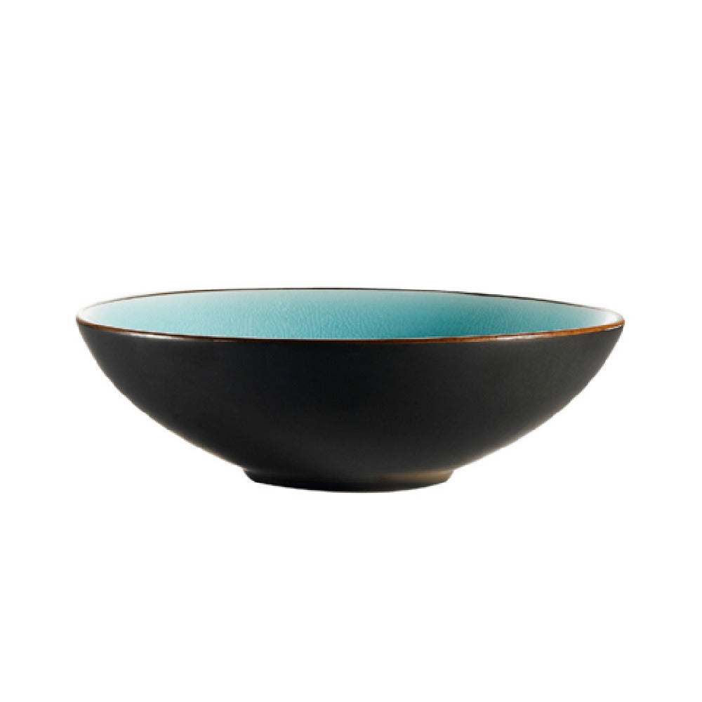 CAC China 666-39-BLU Japanese Style Salad Bowl 40 Oz. 9" Dia. X 2-1/2"H
