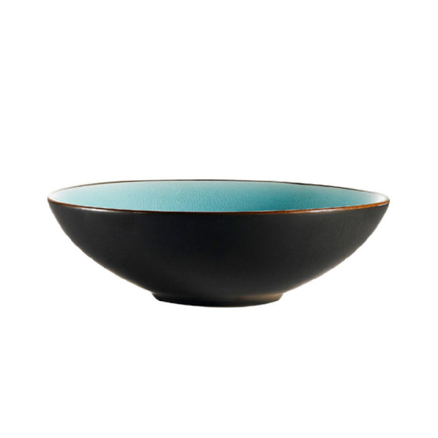 CAC China 666-39-BLU Japanese Style Salad Bowl 40 Oz. 9" Dia. X 2-1/2"H