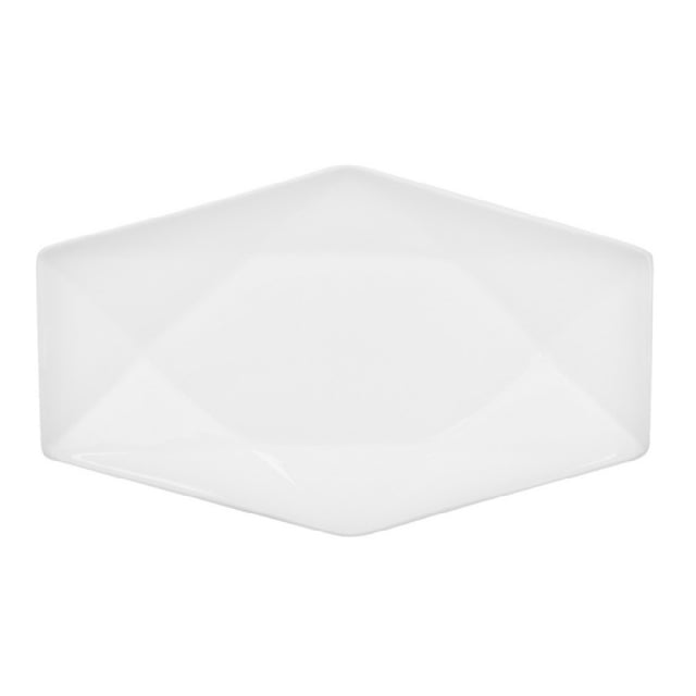 CAC China QZT-41 Crystal Platter 14"L X 8-3/4"W X 1-3/4"H Rectangular