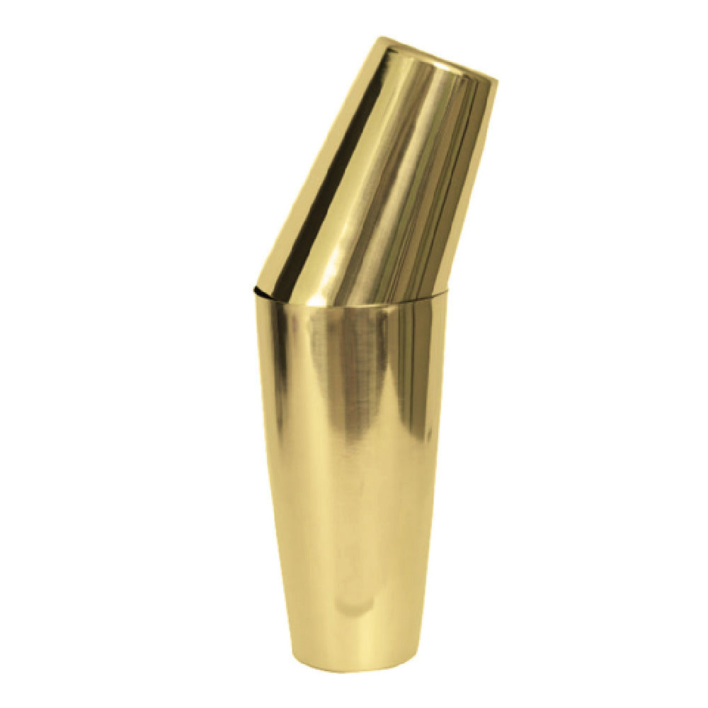 Spill-Stop 103-62 Shaker Can Set 28oz/18oz PVD Gold Coating Over Stainless Steel