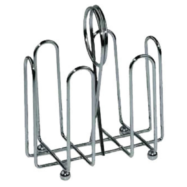 Winco WH-2 Sugar Packet Holder Chrome Plated Wire With Ball Feet And Center Clip