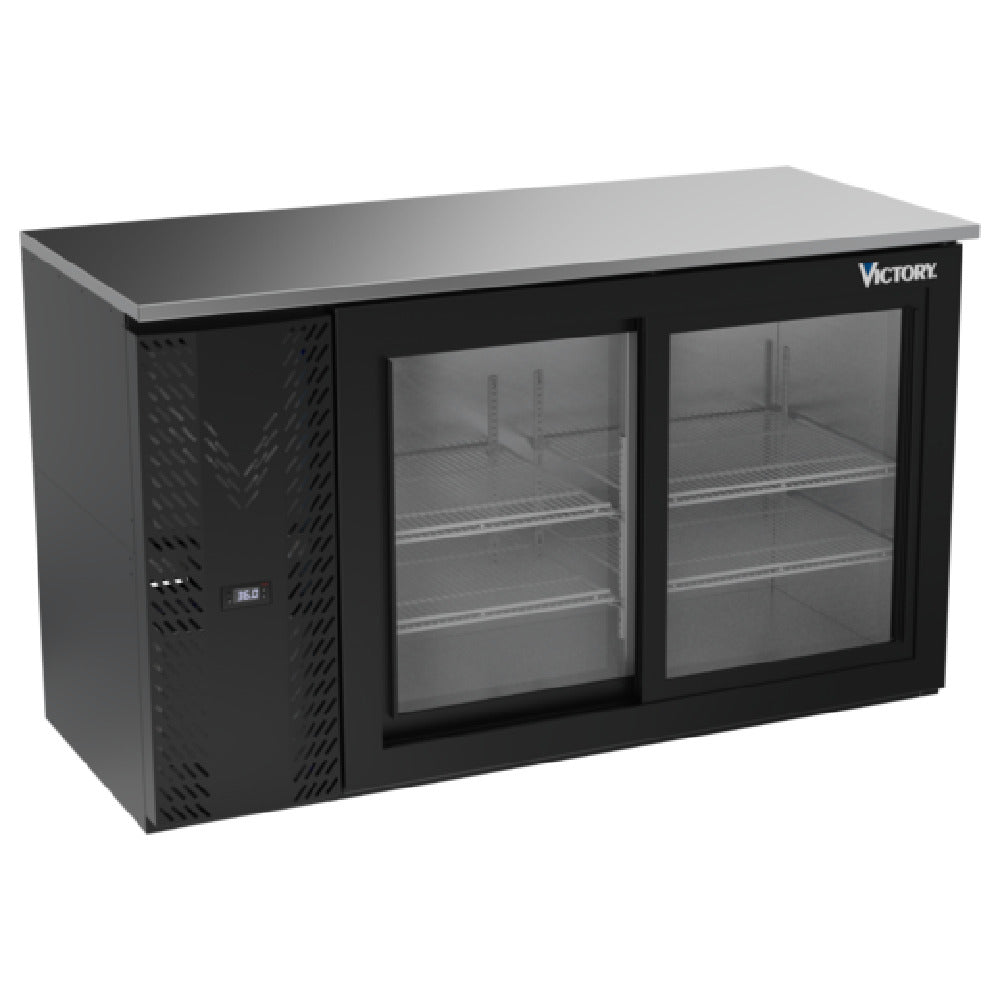 Victory VBBN58HC-F-GS-B - Back Bar Refrigerator, Food Rated, Two-section