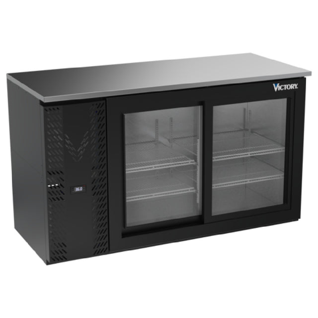 Victory VBBN58HC-F-GS-B - Back Bar Refrigerator, Food Rated, Two-section