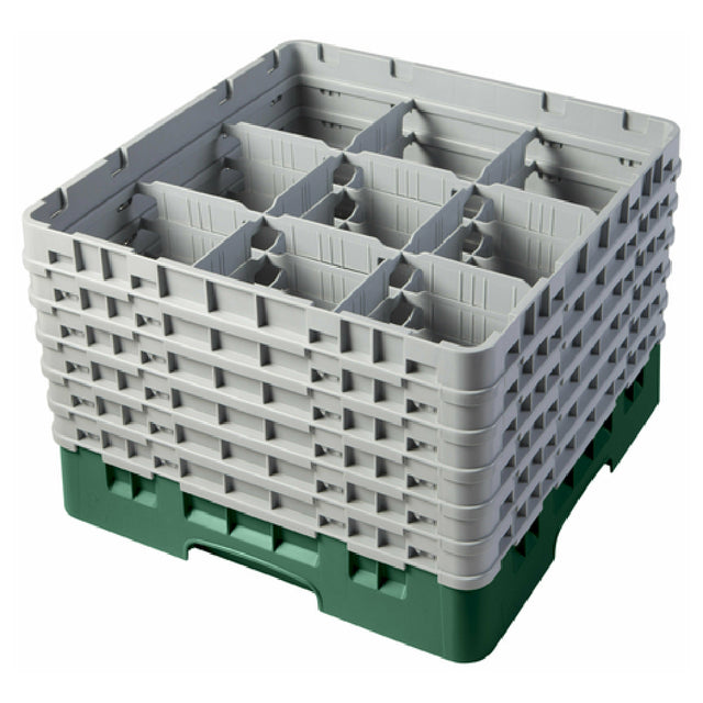 Cambro 9S1114119 Camrack® Glass Rack With (6) Soft Gray Extenders Full Size