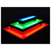 Krowne KR-I3T80-S - Krowne Royal Lighted Liquor Island Display, 3-Tier, 80" Wide - Power Cord On Left
