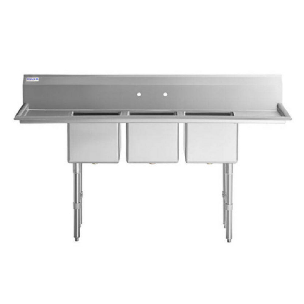 Empura EHD31515LR15 - Sink, 79"W X 20.5"D X 44.25"H, (3) Compartment