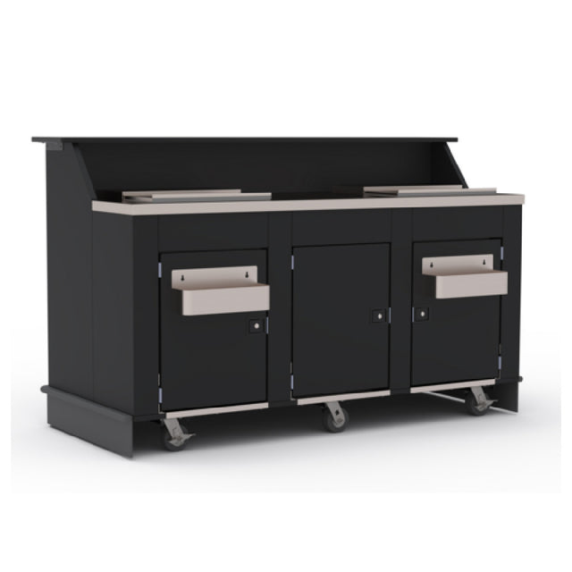 Iowa Rotocast Plastics Inc. 7515204 Precision Series ACM Bar Cart 74"W X 30-1/2"D X 45-3/8"H