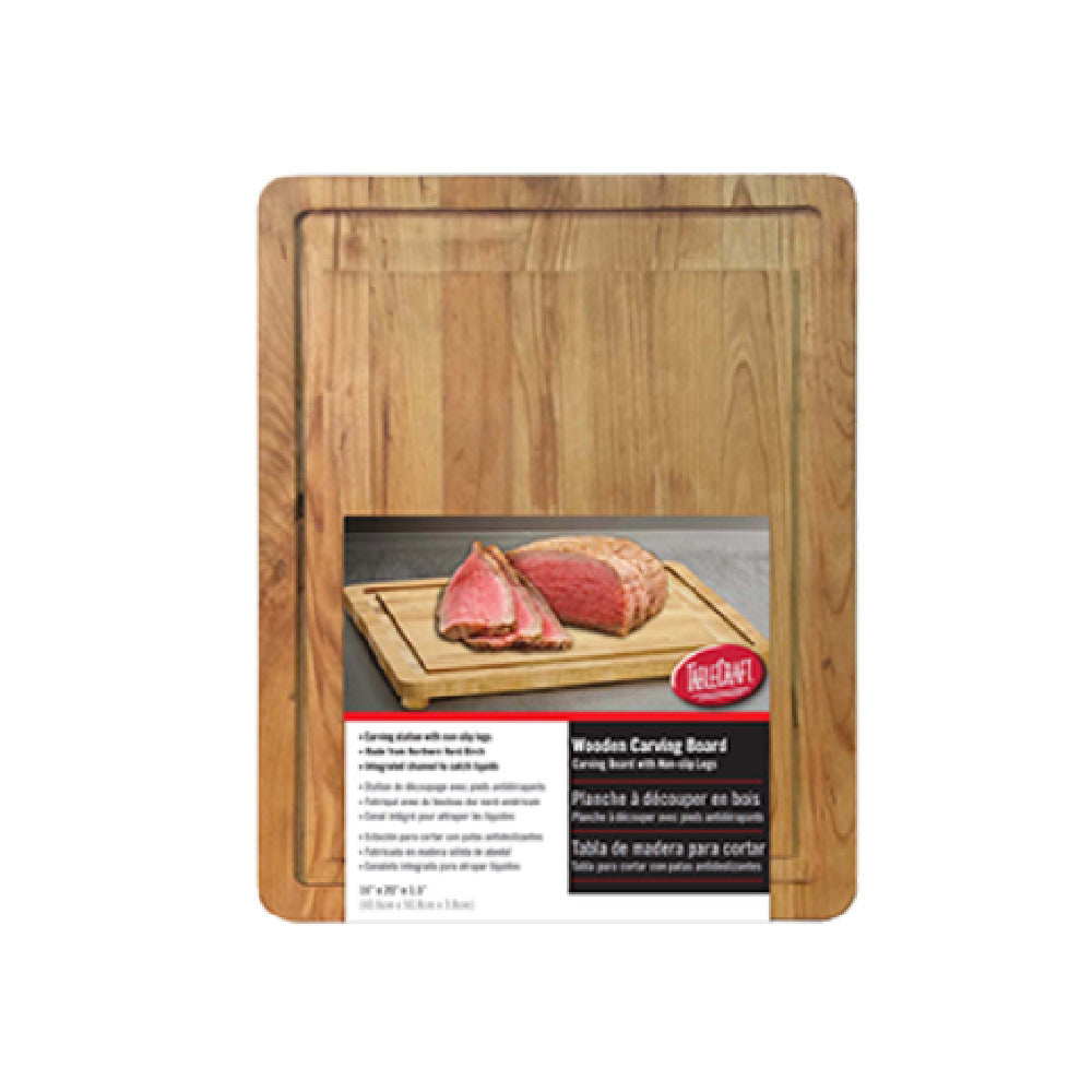 TableCraft Products CBW20161L - Cash & Carry Carving Board, 20" X 16" X 1-5/8", Integrated Channel