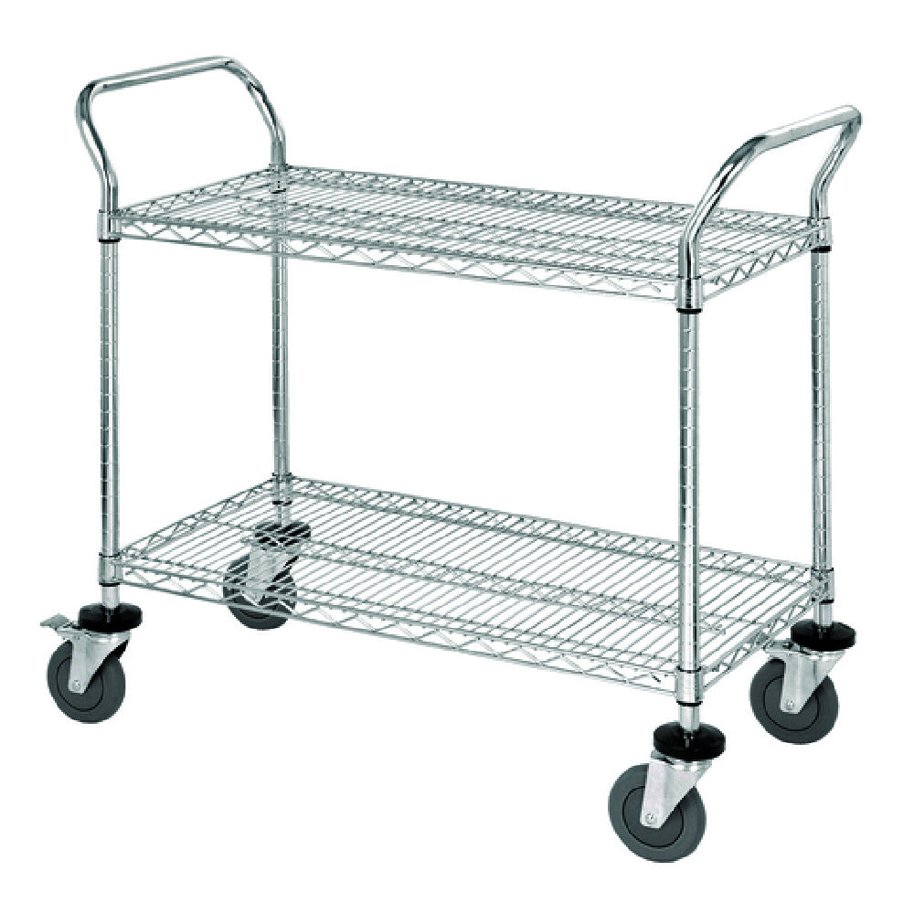 Quantum WRC-2436-2 Utility Cart 36"W X 24"D X 37-1/2"H (2) Wire Shelves