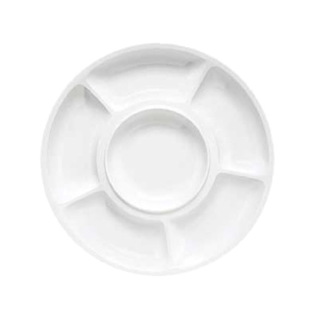 GET Enterprises APS-6-W Milano™ Plate 14" 6 Compartment