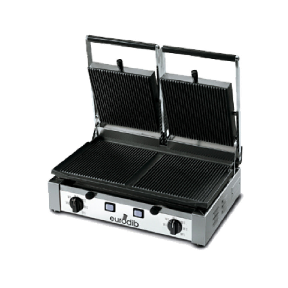 Eurodib PDR3000220 Eurodib Panini Grill Double Ribbed Top & Bottom