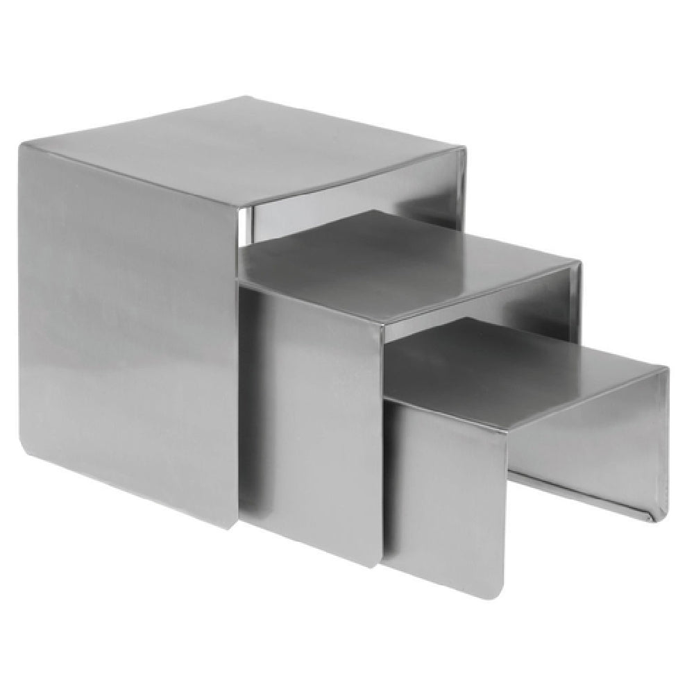 Hubert 96394 - Display Riser Set, 3-piece, Includes (1) Each Sizes: 6" X 6" X 4"H