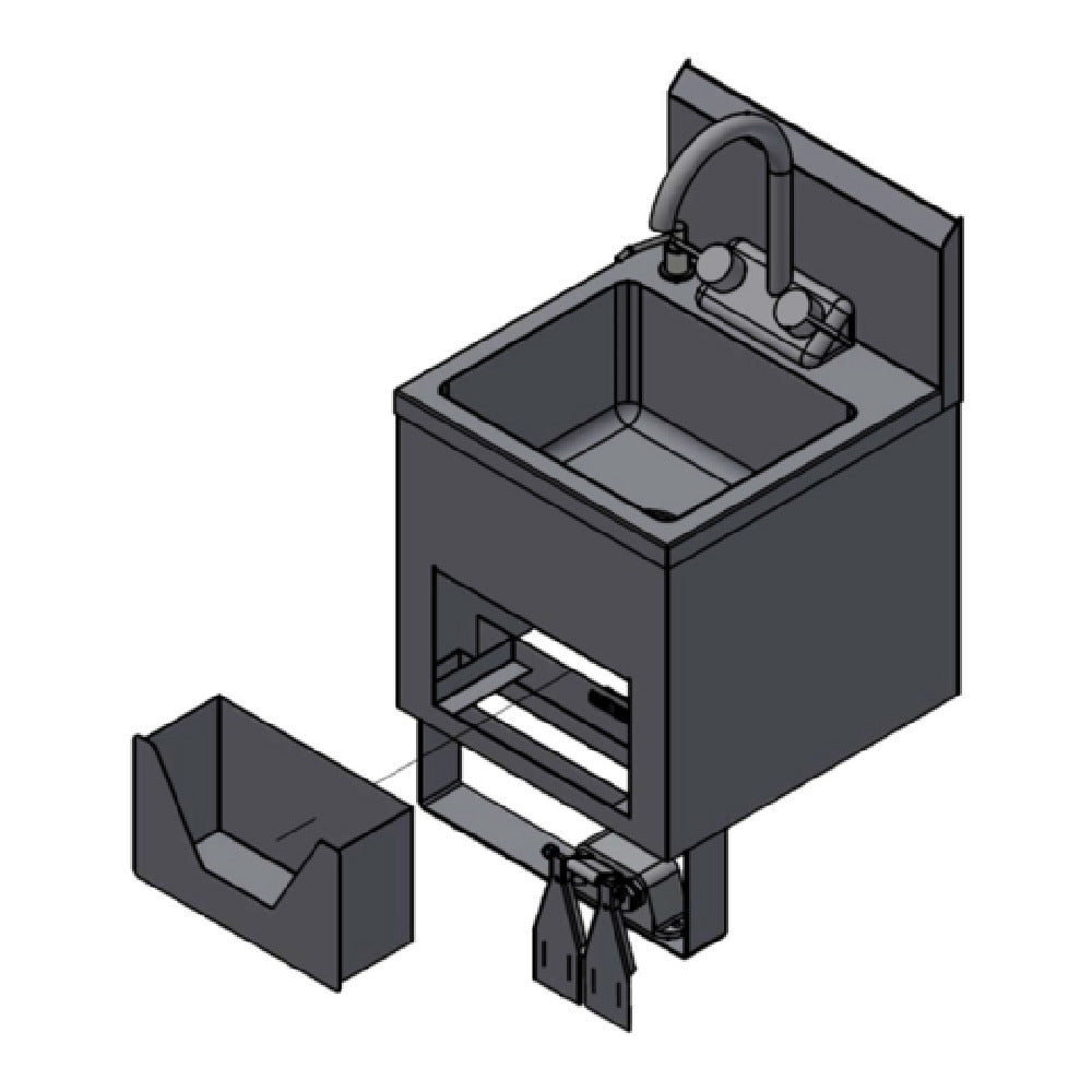 Winholt WS-HS-1210KV-6-ISD-ITD-KT Hand Sink Wall Mounted Overall Dimensions: 14"W X 15"D X 25-9/10"H