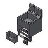 Winholt WS-HS-1210KV-6-ISD-ITD-KT - Hand Sink, Wall Mounted, Overall Dimensions: 14"W X 15"D X 25-9/10"H