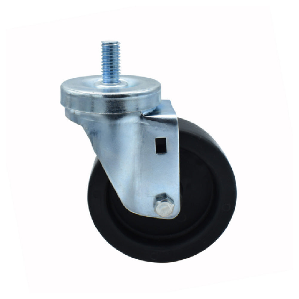 BK Resources 4SBR-4ST-LDP Polyolefin Wheel 4" Diameter 1/2"-13 X 1" Threaded Stem