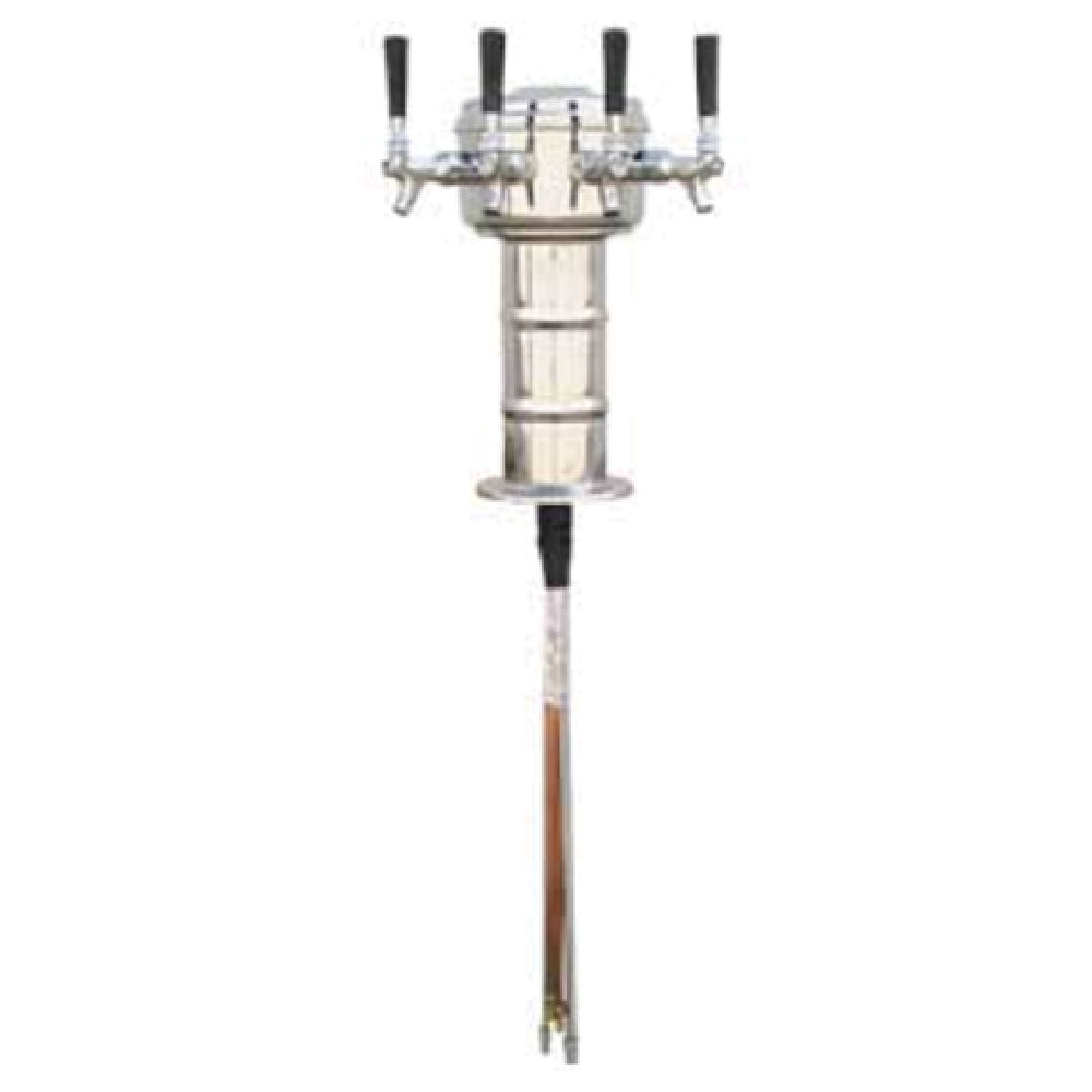 Micro Matic MTM-4PSSKR Mini-Mushroom Draft Beer Tower Countertop 7-5/16" Dia. X 14"H