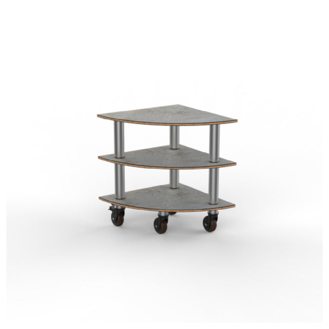 Steelite MGCMLX04GSXH - Modular Classic Corner Unit Grey Slate Stainless Steel Heavy Duty Casters