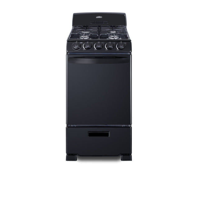 Summit RG201B Gas Range 20" W 2.3 Cu.ft. Oven Capacity
