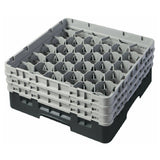 Cambro 30S638110 Camrack® Glass Rack With (3) Soft Gray Extenders Full Size