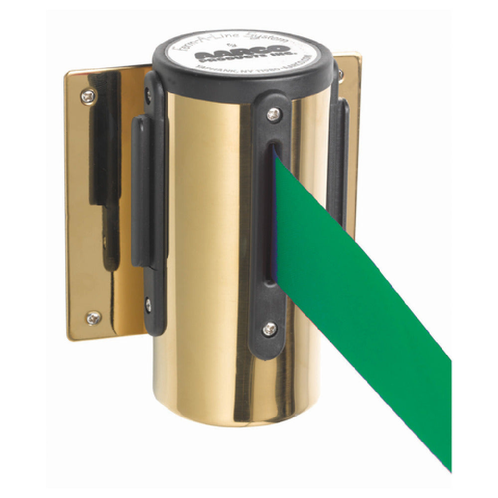 Aarco WM-7BGR WM-7BGR Form-A-Line™ System Wall Mounted Retractable Belt With A Brass Casing