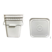 Buccaneer Container Corp 2006512010 (Buccaneer) Square Bucket With White Lid White (4) Gallon (custom Printed) (6 Each Per Case)
