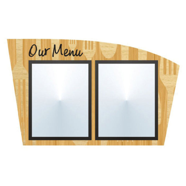 Hubert 99294 - Menu Board, 2-pocket, Wall-mount