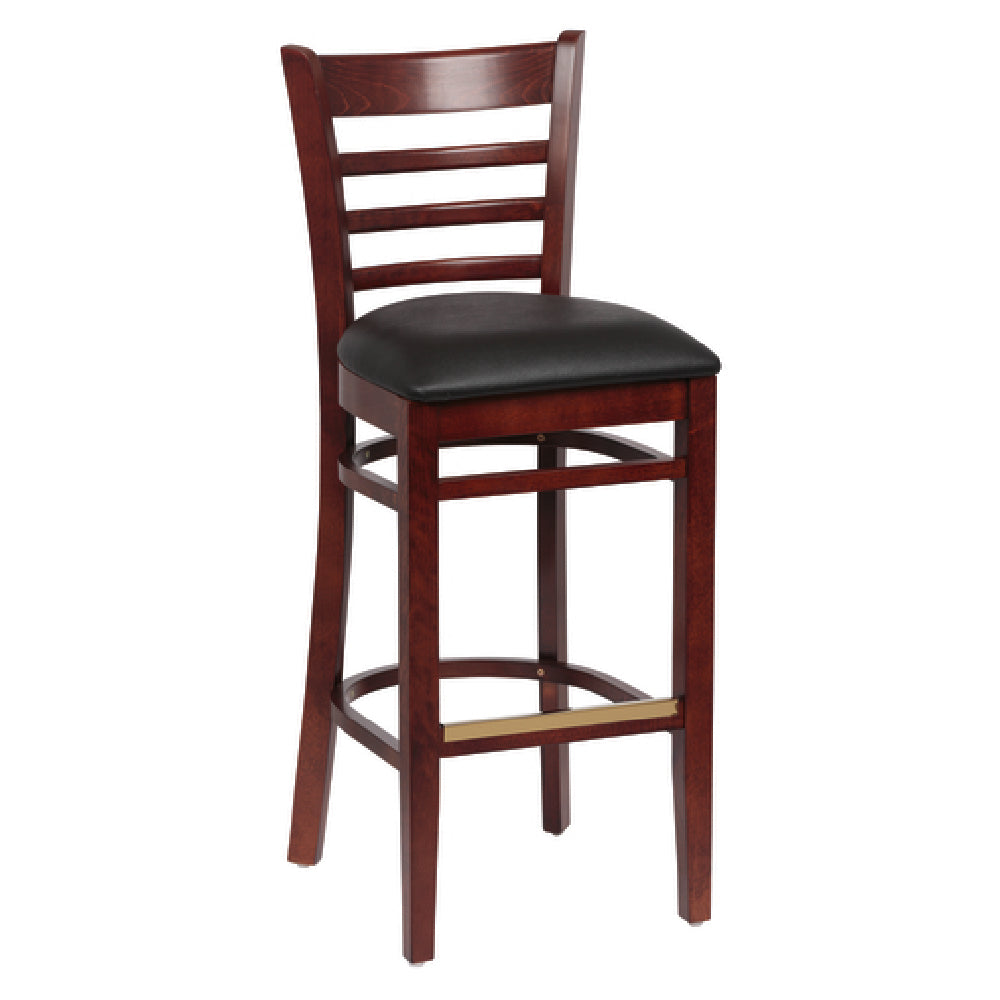 Royal ROY 8002 W BLK - Bar Stool, Ladder Back, 17"L X 16-1/2"W X 43-3/8"H