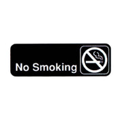 Vollrath 4513 No Smoking Sign 3" X 9" White On Black