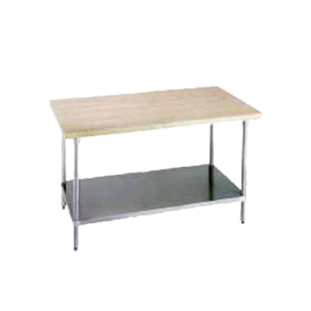 Advance Tabco H2G-363 Maple Top Work Table 36"W X 36"D 1-3/4" Thick Laminated Hard Maple Wood Top