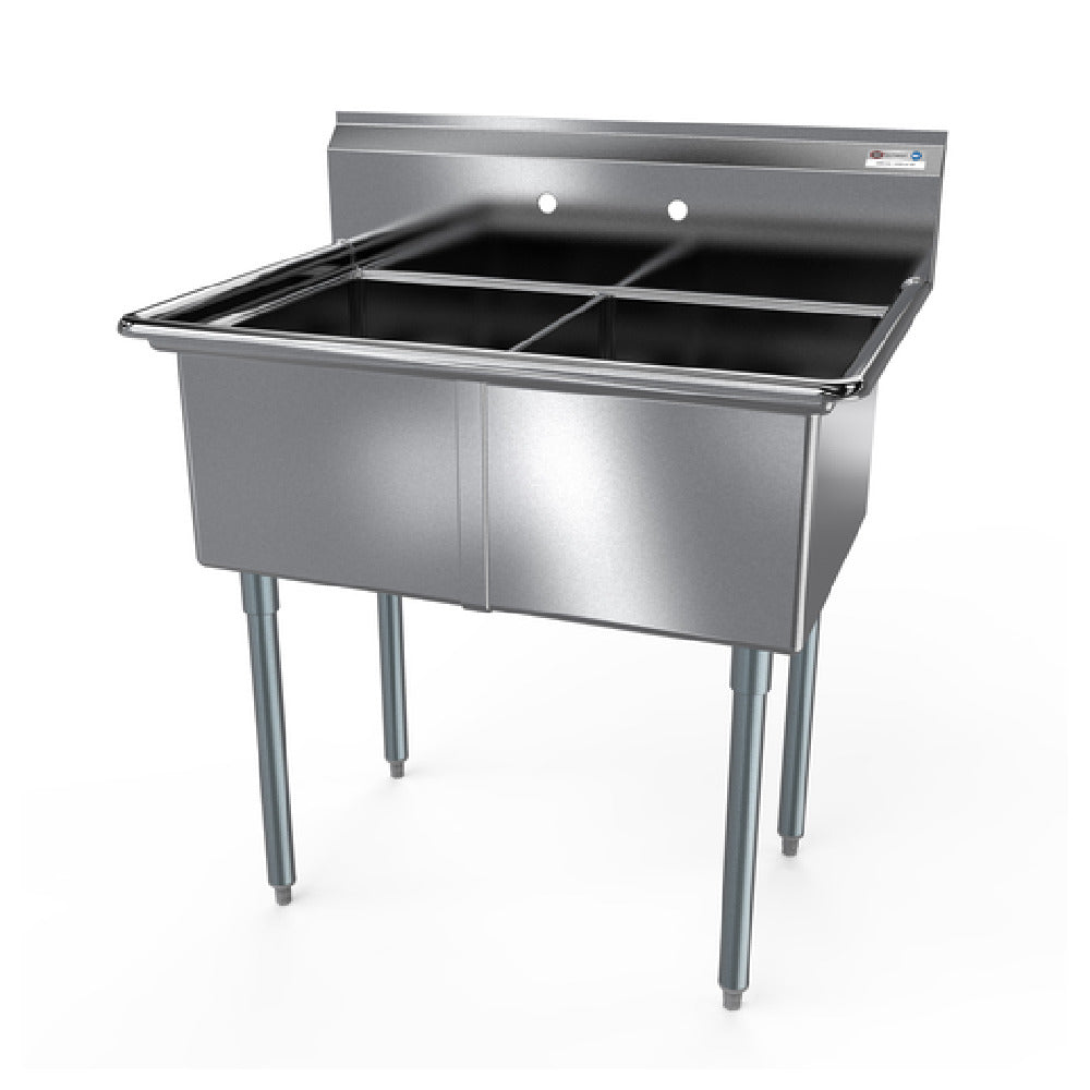 NBR Equipment 2SG-181812 Economy Sink Two-compartment 41"W X 23-1/2"D X 43-3/4"H Overall Size