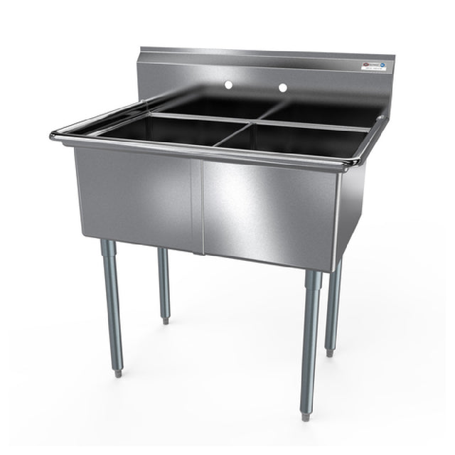 NBR Equipment 2SG-181812 Economy Sink Two-compartment 41"W X 23-1/2"D X 43-3/4"H Overall Size