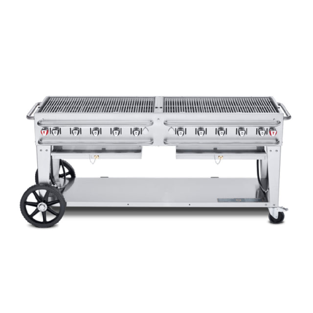 Crown Verity CV-RCB-72-SI-50/100 Pro Series Grill LP Gas 81"L X 28"D