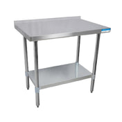 BK Resources VTTR-1830 Work Table 30"W X 18"D 18/430 Stainless Steel Top