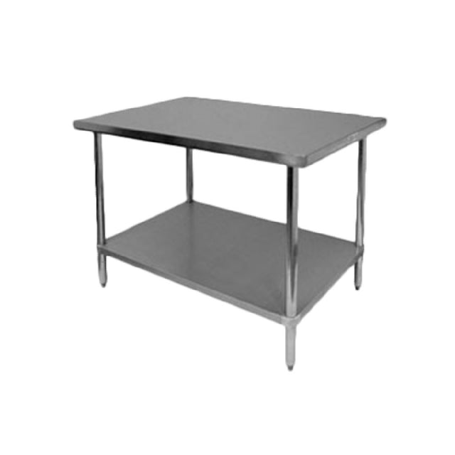 Thunder Group SLWT43036F Work Table 30" X 36" X 35" 18 Gauge/430 Stainless Steel Flat Top