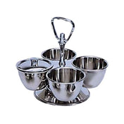 Admiral Craft MLS-4 Revolving Condiment Server 4 Bowl 10 Oz. Each Bowl