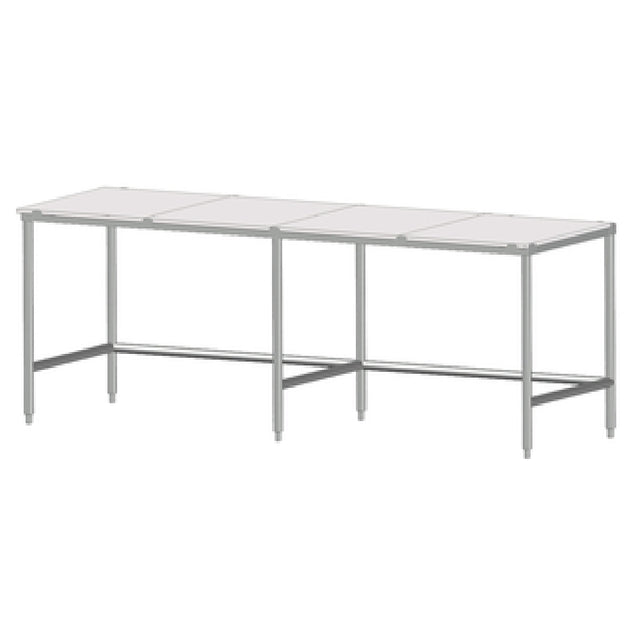 SPG 8MCT-30 - Universal Stainless Work Table, 96"W X 30"D, 5/8" Poly Top