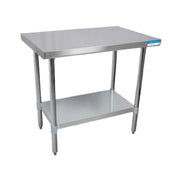 BK Resources VTT-3030 Work Table 30"W X 30"D 18/430 Stainless Steel Top