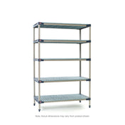 Metro 5X457G4 MetroMax® 4 Starter Shelving Unit 48"W X 21"D X 74"H Rust Proof