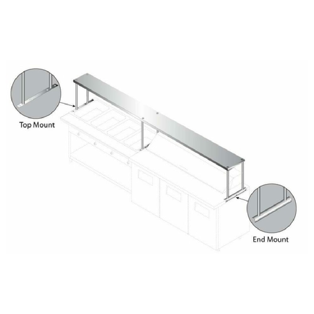 Advance Tabco CU-18-84 Overshelf Single 84"W X 18"D