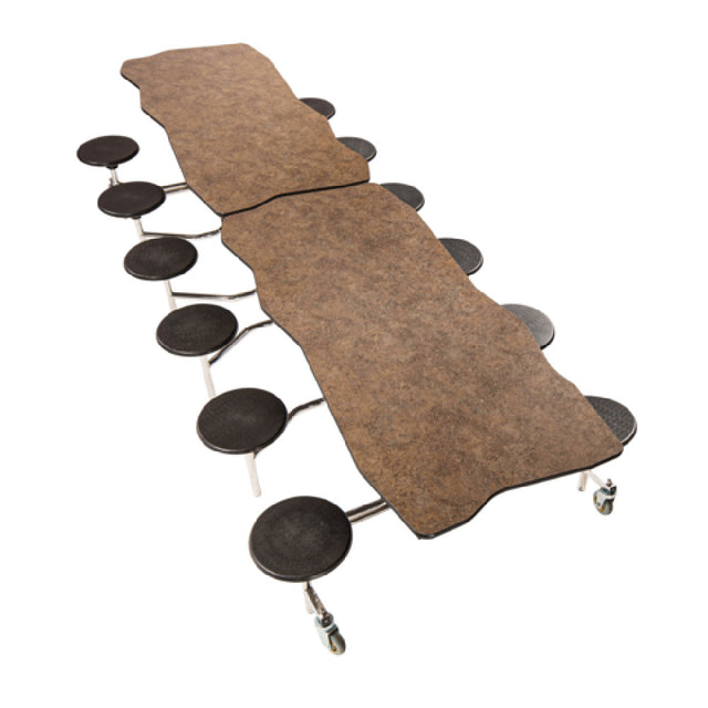 National Public Seating MBTS12 NPS® Mobile Cafeteria Table 12 Stools