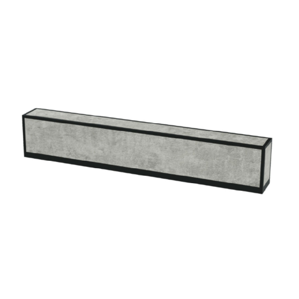 Bon Chef NX-1-BAR-B-C Nexus Bartop 70.75" X 8" X 8" Concrete Laminate With Black Anodized Aluminum Frame