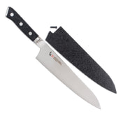 JB Prince Z303 Zanmai Pro Damascus Gyuto SE 8.2-in With Black Lacquer Saya Cover