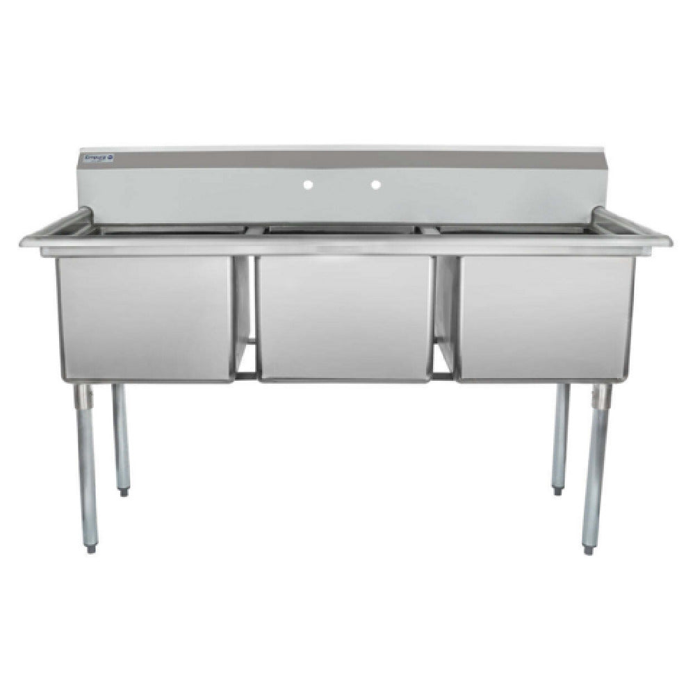 Empura ESD31818 - Sink, 63"W X 23.5"D X 44.25"H, (3) Compartment