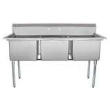 Empura ESD31818 - Sink, 63"W X 23.5"D X 44.25"H, (3) Compartment