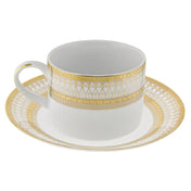 10 Strawberry St IRIANA-9GLD - Can Cup & Saucer Set, 8 Oz., Dishwasher Safe