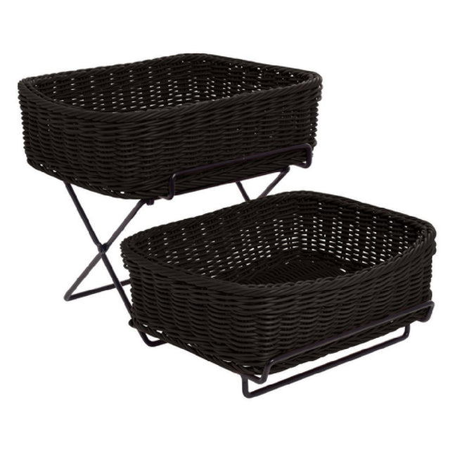 Hubert 19774 - Basket Display Stand, 2-tier, 13" X 18" X 11-1/4"H Overall