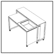 BauscherHepp VE-86005 Venta® Mobile Bar (set Of Two Tables) On Castors With Integrated Height Adjustment