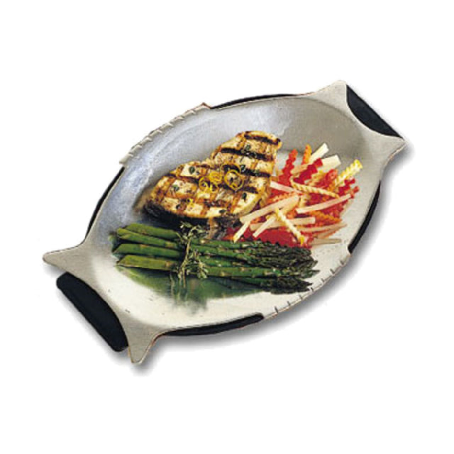 Bon Chef 2039SMOKEGRA Fish Platter 8" X 13" Aluminum With Ceramic-look Coating