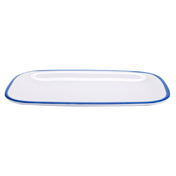 GET Enterprises CS-1280-W/CB Settlement Bistro™ Enamelware Dinner Platter 11-3/4" X 7-3/4"